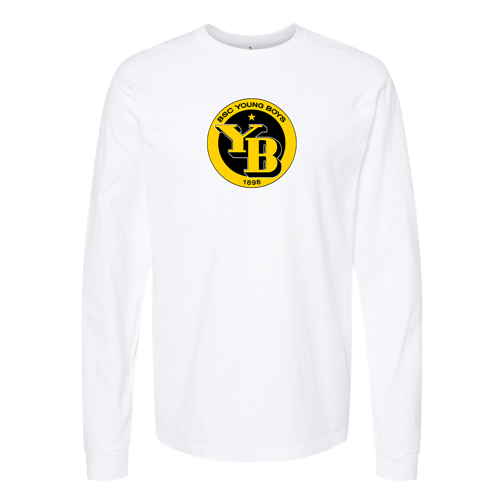 Men's Young Boys Soccer Cotton Long Sleeve T-Shirt