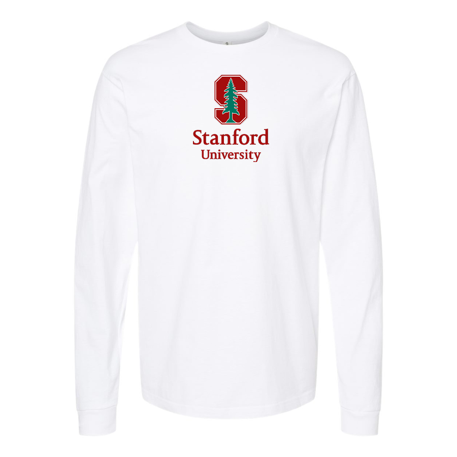 Men's Stanford University Logo  Cotton Long Sleeve T-Shirt