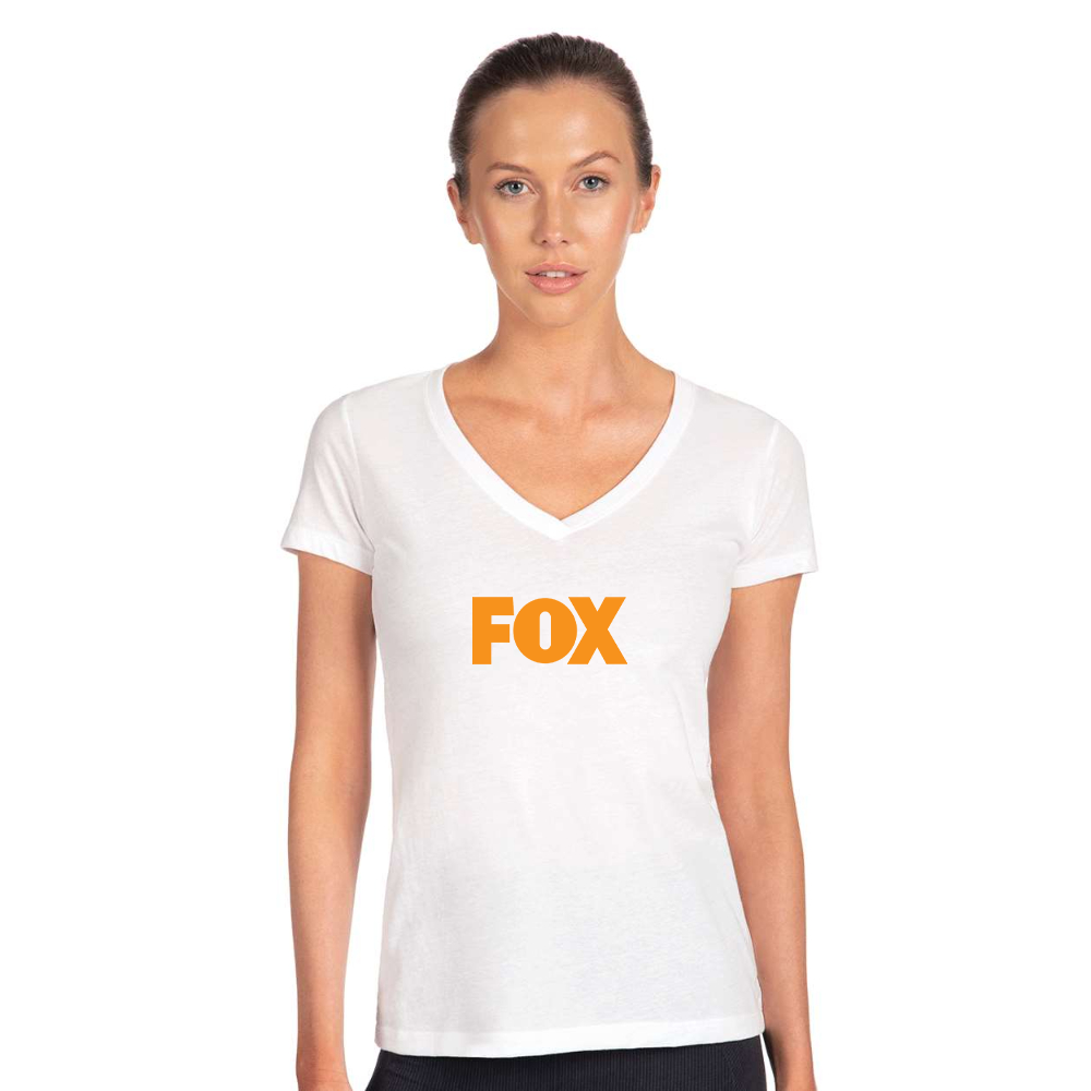 Women's Fox  Next Level V-Neck T-Shirt