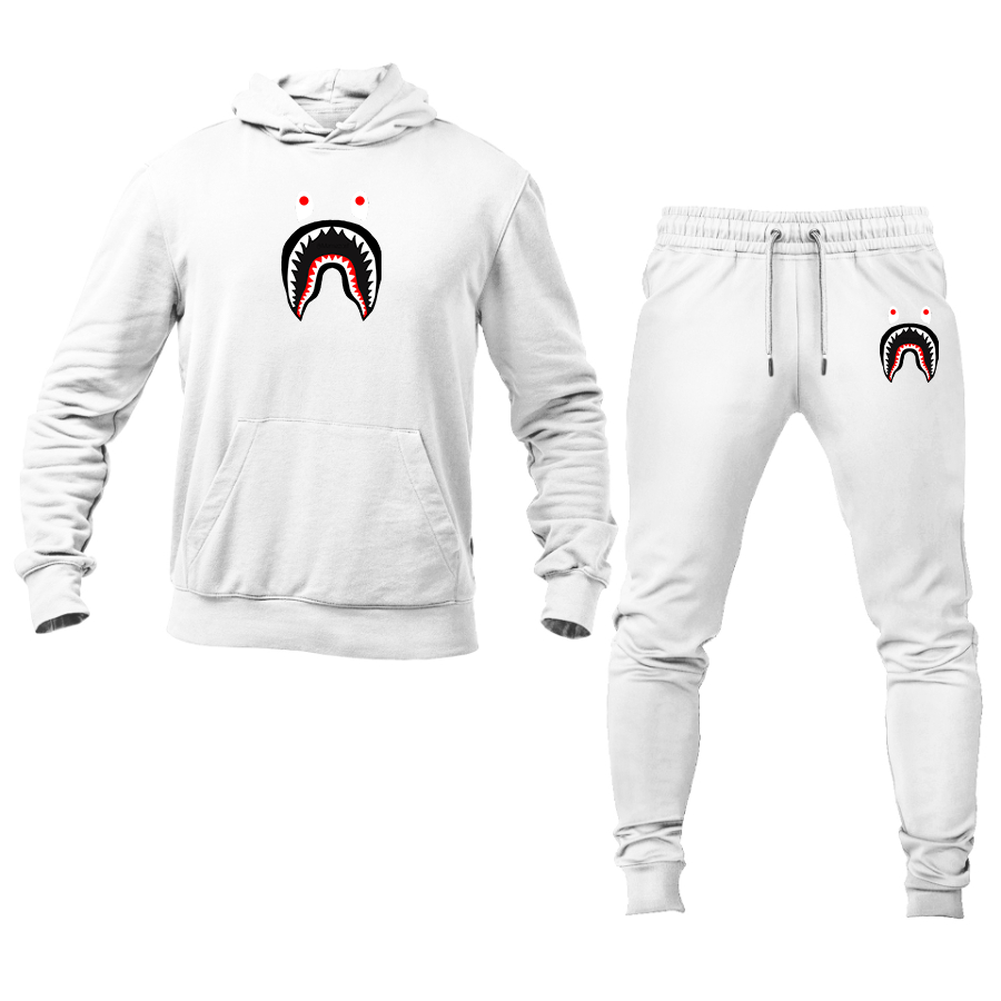 Men's BAPE Shark Logo Hoodie Joggers Set