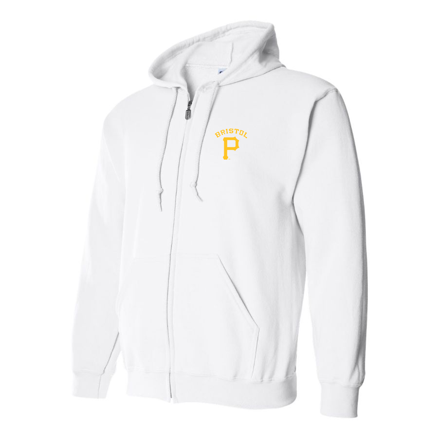 Men's Bristol Pirates  Logo Zipper Hoodie