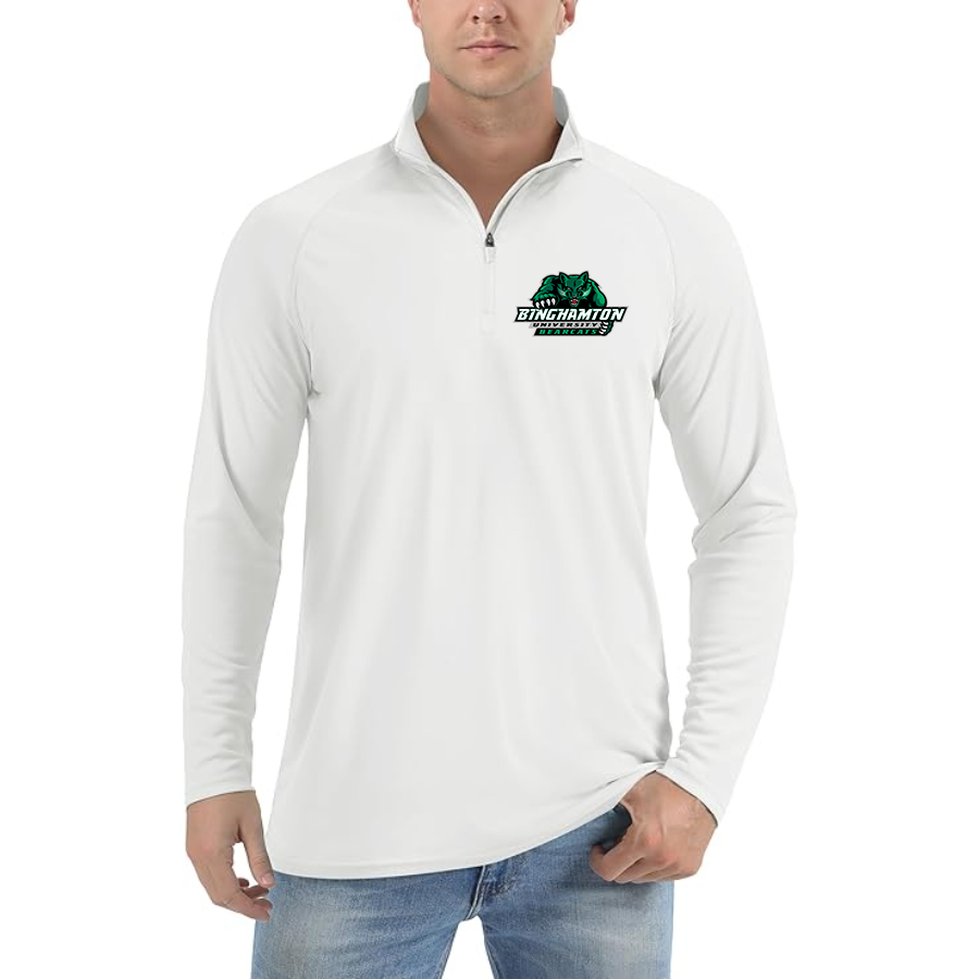 Men's  Binghamton Bearcats Lightweight Quarter-Zip Athletic Shirt Long Sleeve Performance Wear