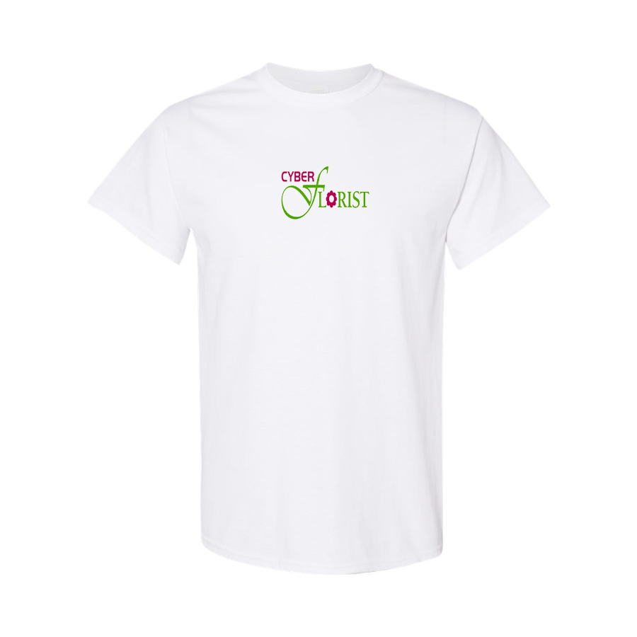 Men's Cyber Florist Logo Cotton T-Shirt