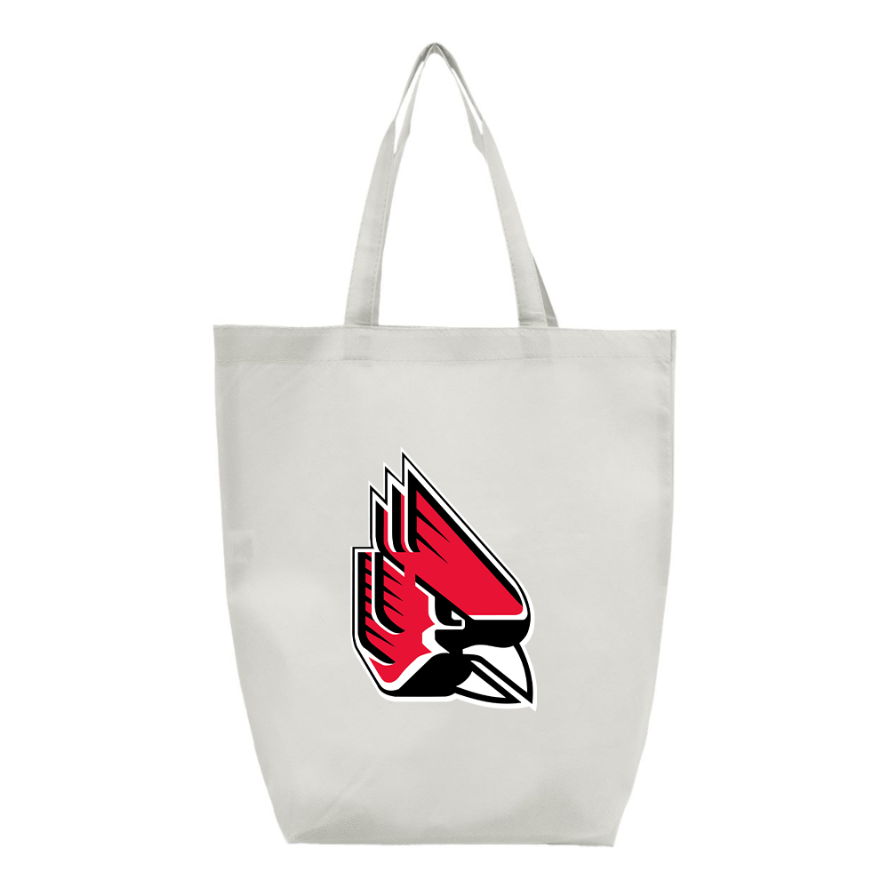 The Ball State Cardinals  Q-Tees Non-Woven Gusset Bottom Tote