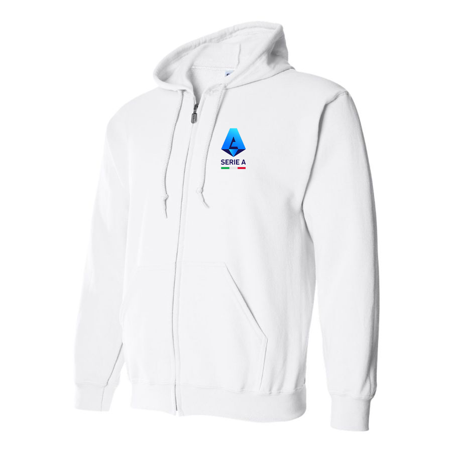 Men's Italian Serie A Logo Zipper Hoodie