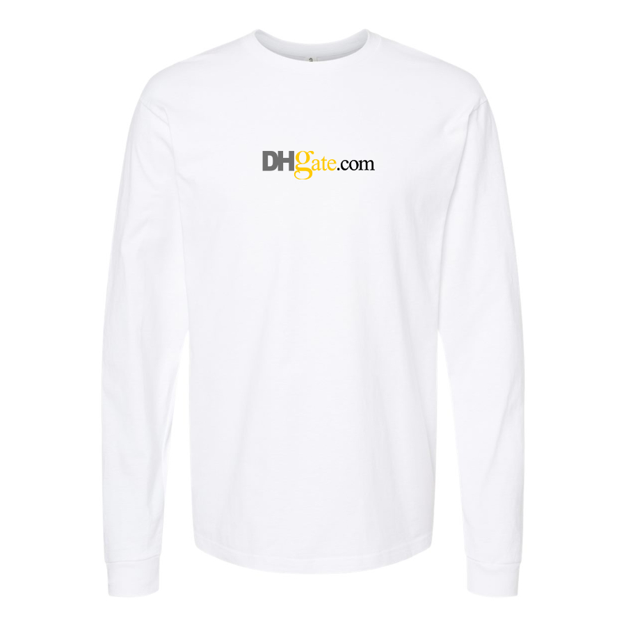 Men's DHgate Logo Cotton Long Sleeve T-Shirt
