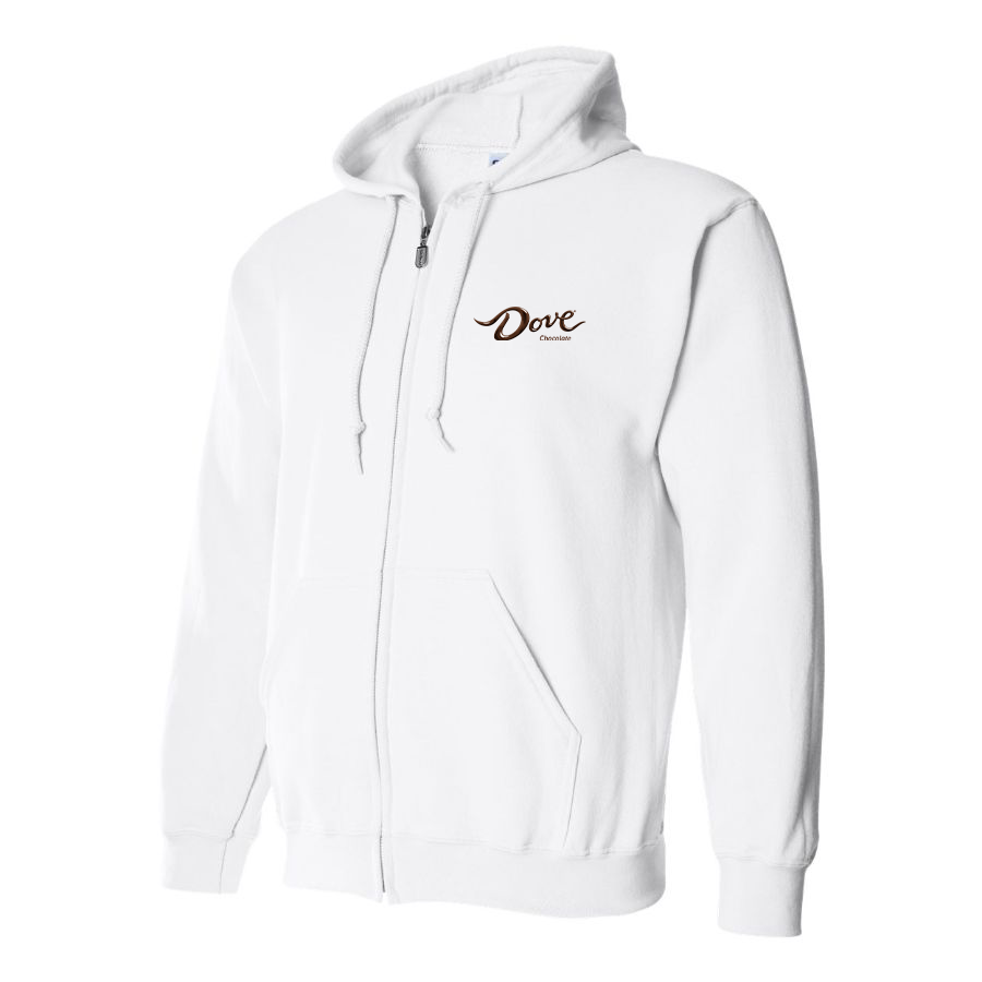 Men's Dove Сhocolate Logo Zipper Hoodie