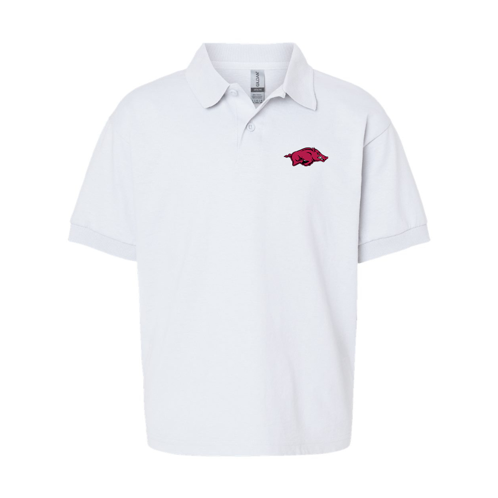 Youth  Arkansas Razorbacks Gildan Dry Blend Jersey Polo