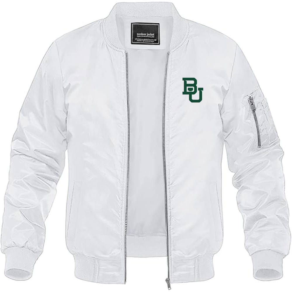 Men's  Baylor Bears Lightweight Bomber Jacket Windbreaker Softshell Varsity Jacket Coat