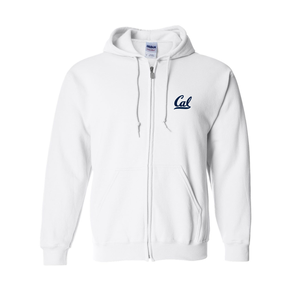 Men's California Golden Bears Gildan  Heavy Blend Full Zip Hooded Sweatshirt