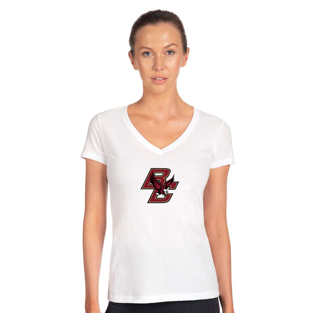 Women's Boston College Eagles  Next Level V-Neck T-Shirt