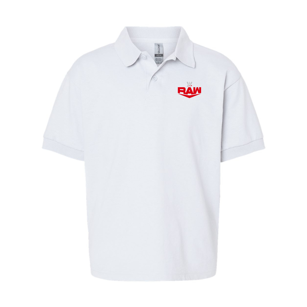 Youth  WWE Raw Gildan Dry Blend Jersey Polo