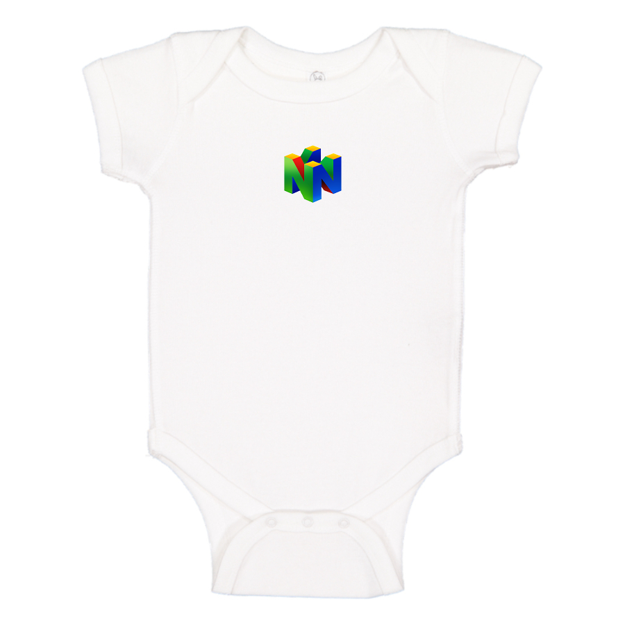 Nintendo N64  Logo Baby Onesie Romper