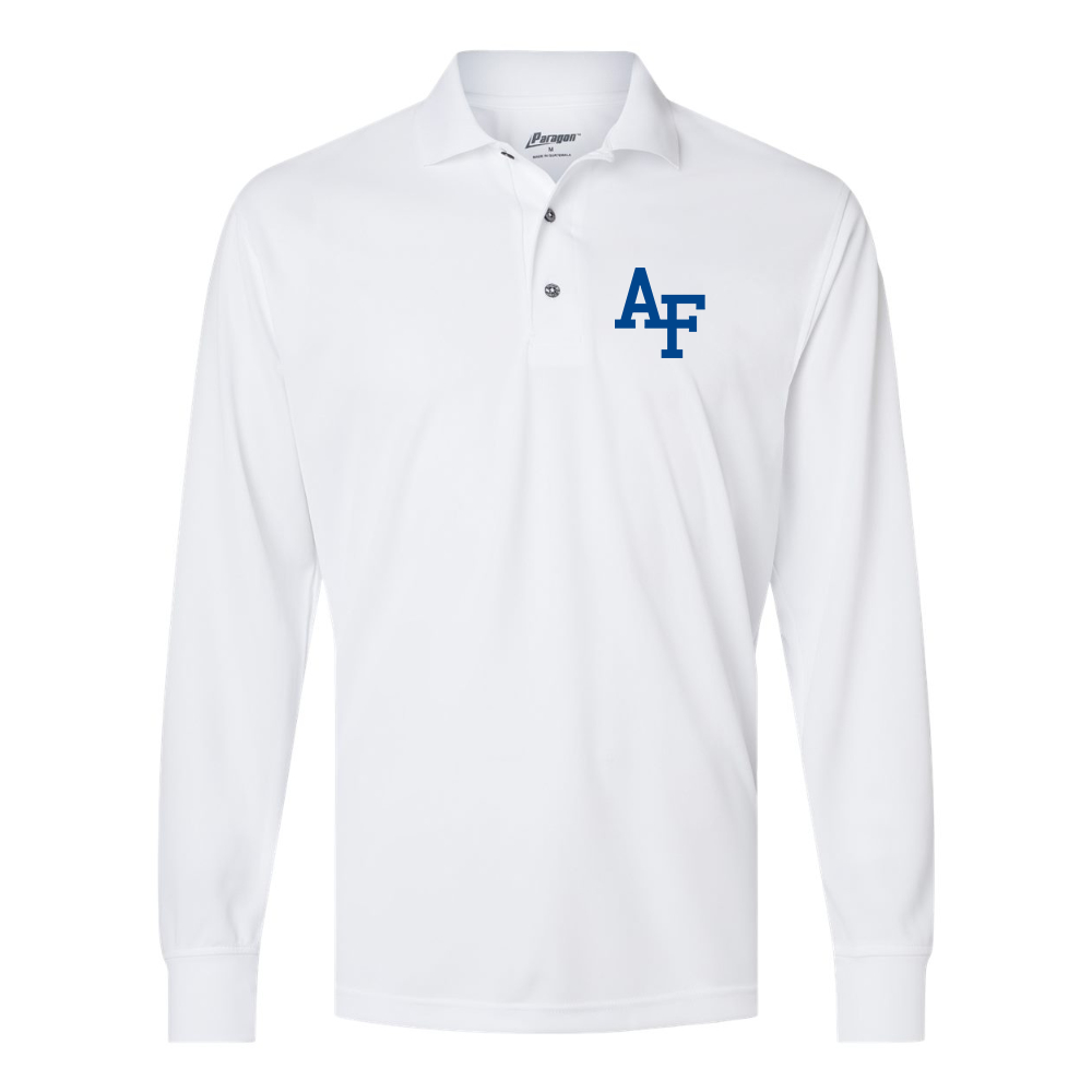Men's Air Force Falcons  Paragon Prescott Long Sleeve Polo