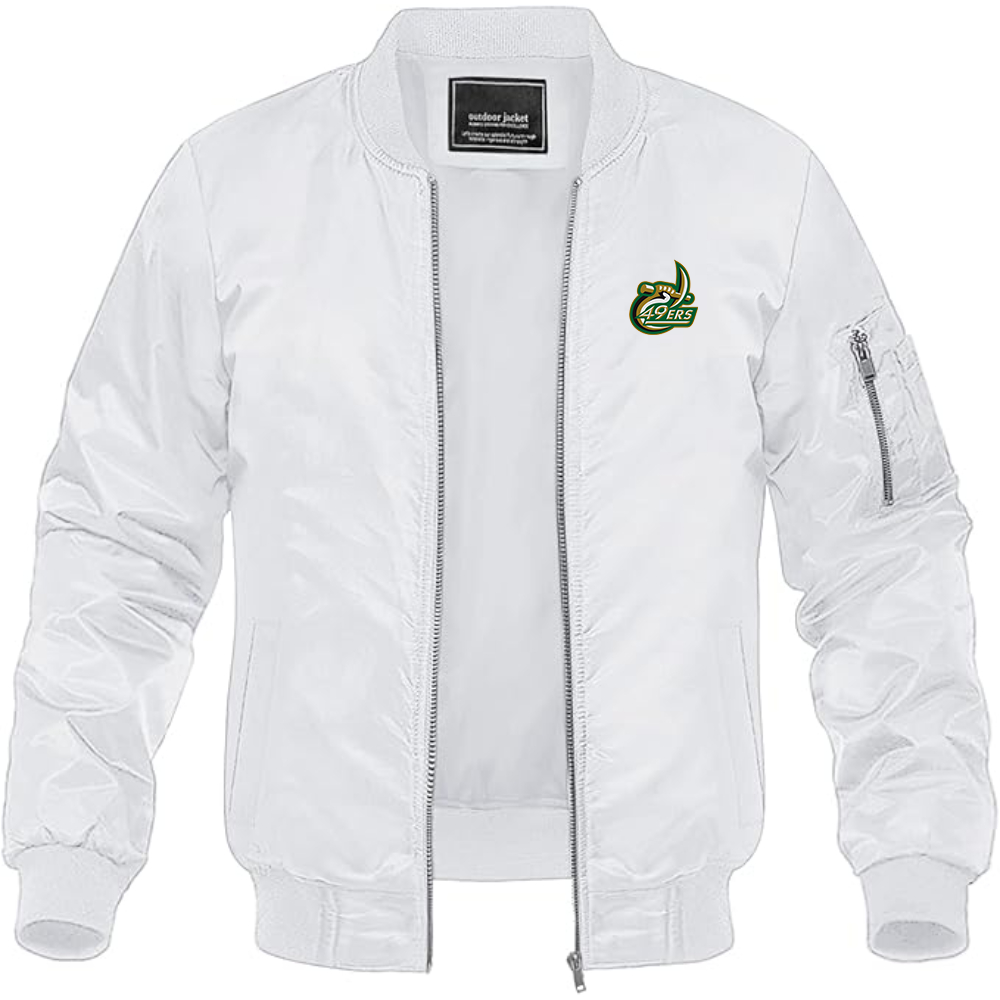 Men's Charlotte 49ers Lightweight Bomber Jacket Windbreaker Softshell Varsity Jacket Coat