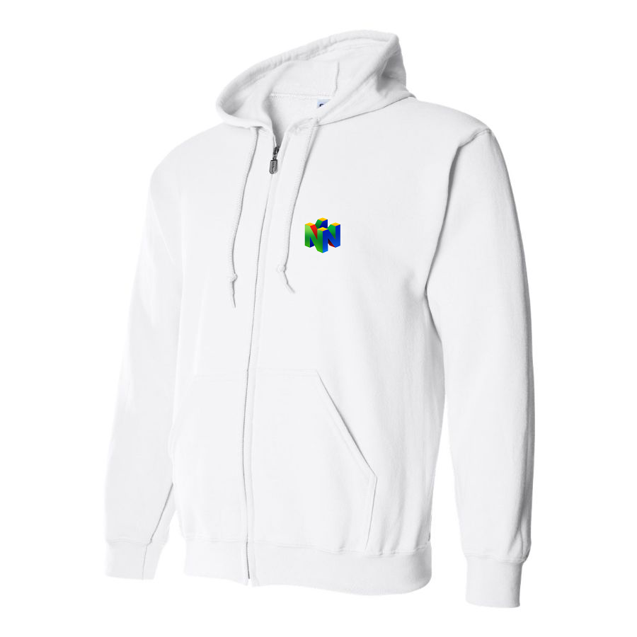 Men's    Nintendo N64   Logo Zipper Hoodie