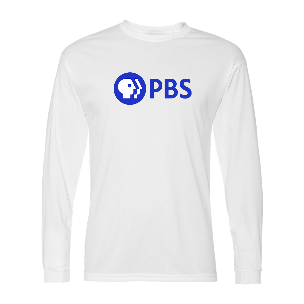 Men's PBS Blue Performance Long Sleeve T-Shirt