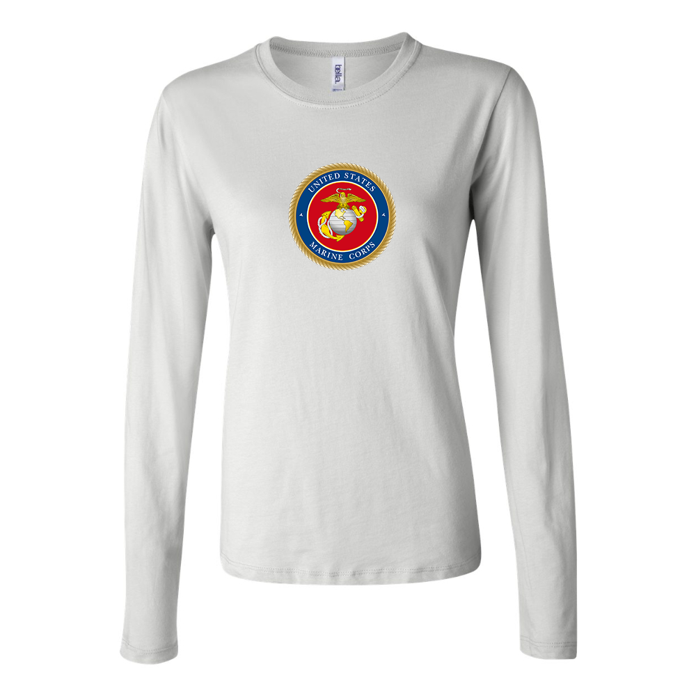 BELLA CANVAS Women’s USMC Emblem Jersey Long Sleeve Tee