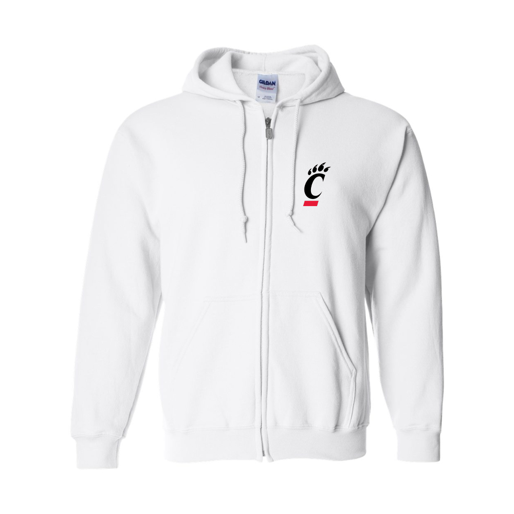 Men's  Cincinnati Bearcats Gildan  Heavy Blend Full Zip Hooded Sweatshirt