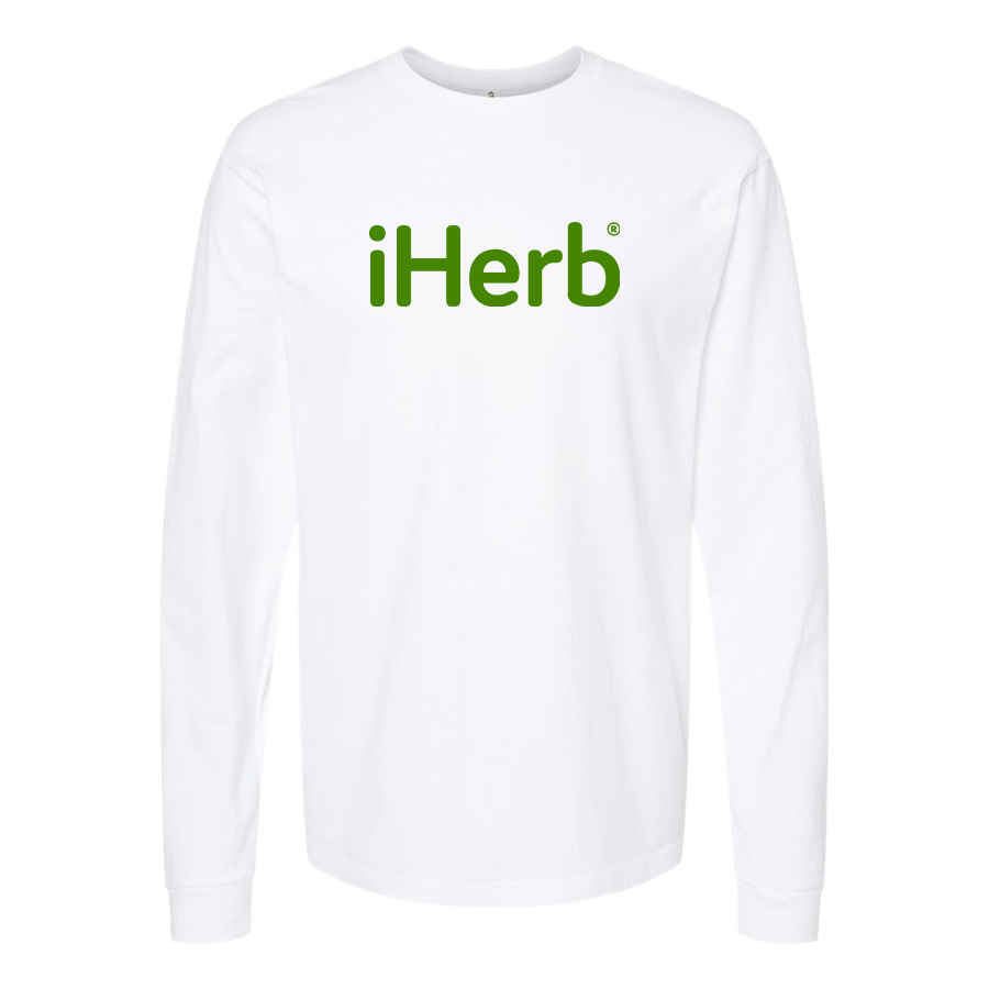 Men's iHerb Logo Cotton Long Sleeve T-Shirt