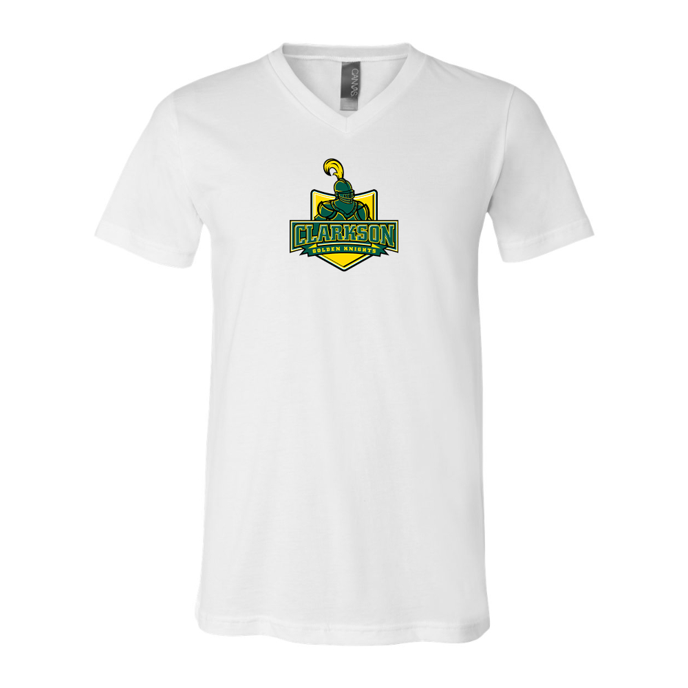 Clarkson Golden Knights BELLA  CANVAS - Jersey V-Neck T-Shirt