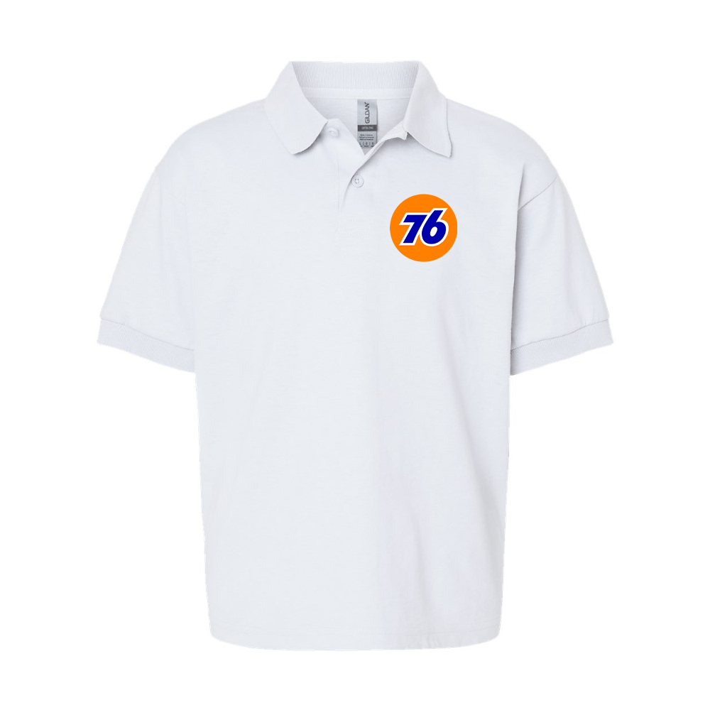 Youth 76 Gas Station Gildan Dry Blend Jersey Polo