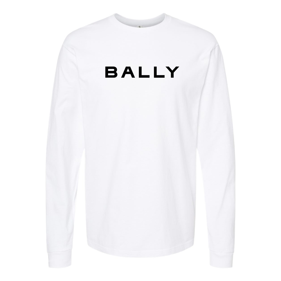 Men's Bally  Logo Cotton Long Sleeve T-Shirt