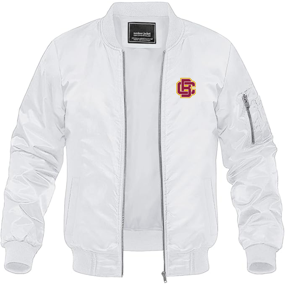 Men's  Bethune Cookman Wildcats Lightweight Bomber Jacket Windbreaker Softshell Varsity Jacket Coat
