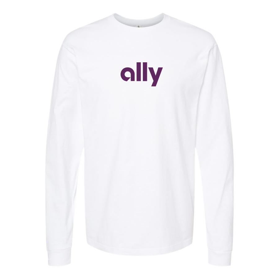 Men's Ally Financial Logo Cotton Long Sleeve T-Shirt