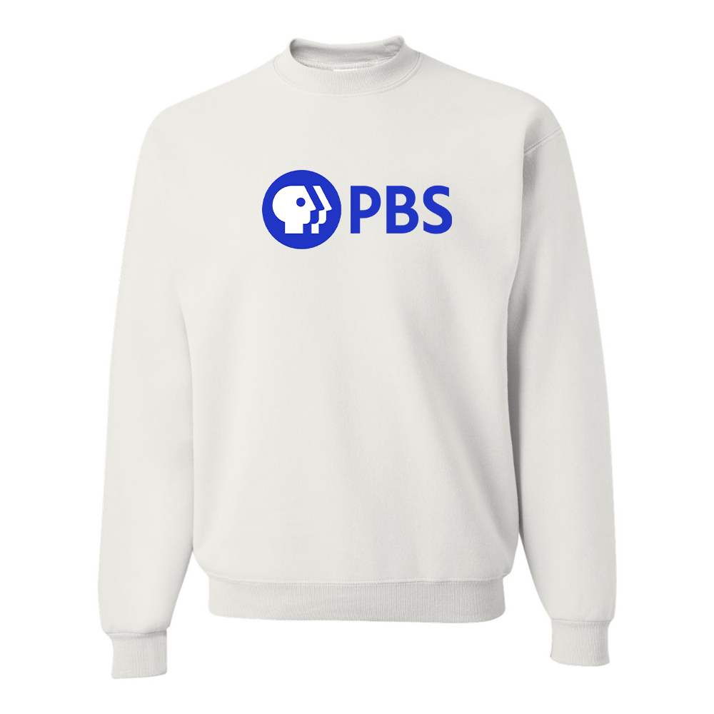 Men's  PBS Blue JERZEES NuBlend Crewneck Sweatshirt