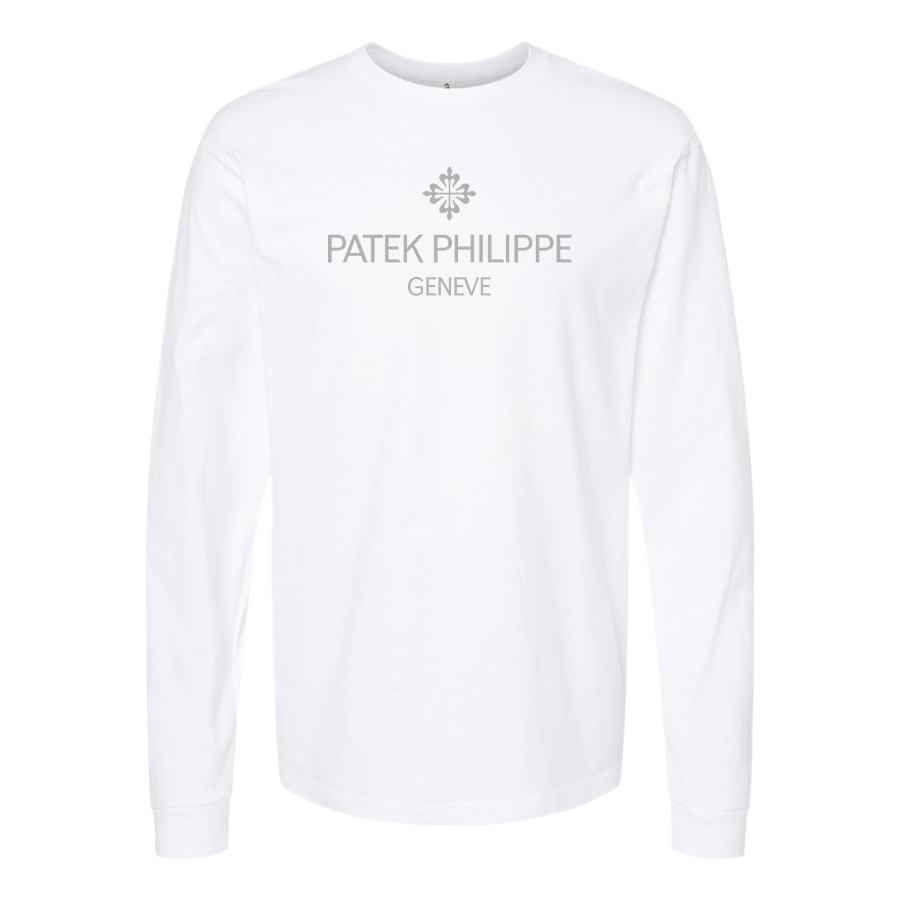 Men's  Patek Philippe  Logo  Cotton Long Sleeve T-Shirt