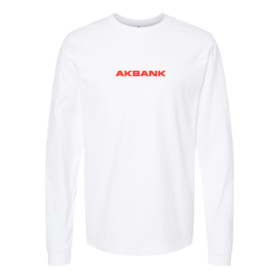 Men's Akbank Logo Cotton Long Sleeve T-Shirt