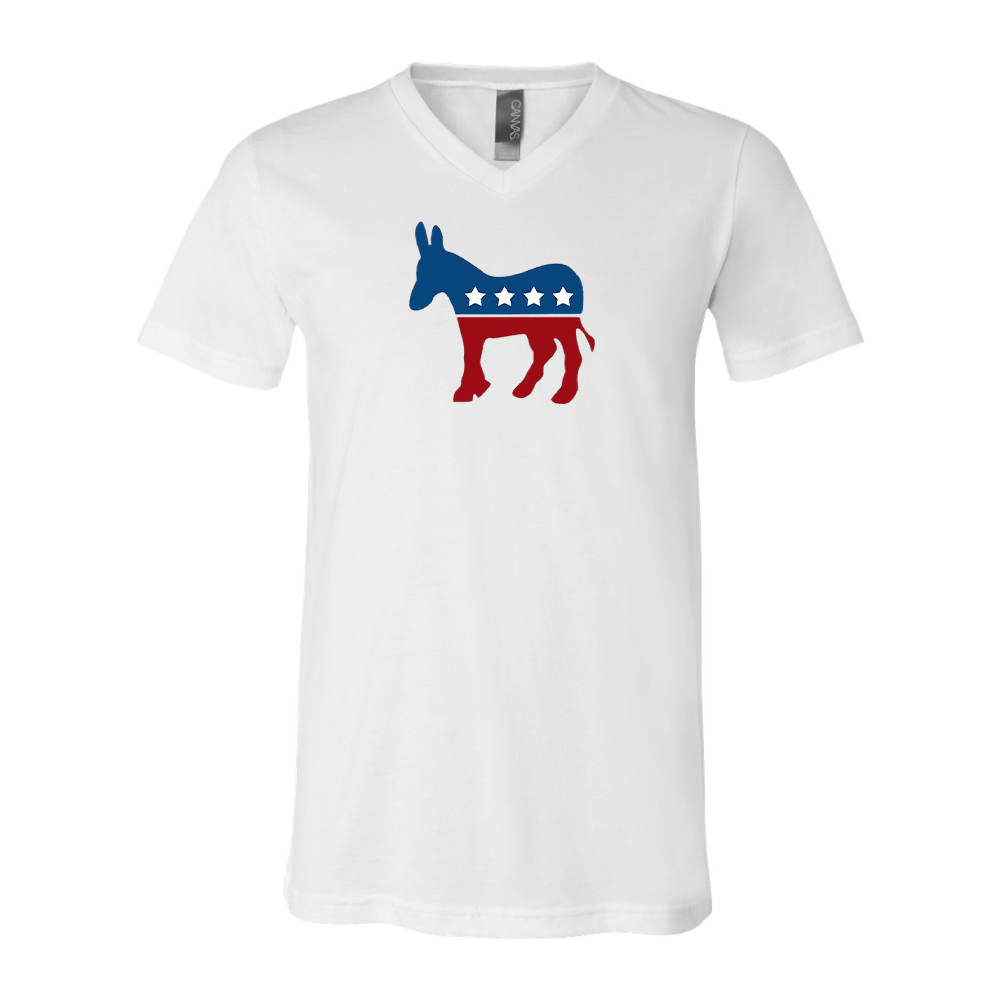 Democrat Election Symbol BELLA  CANVAS - Jersey V-Neck T-Shirt