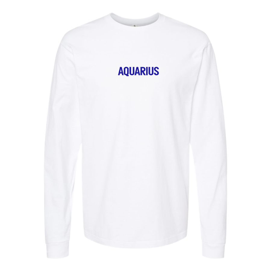 Men's Aquarius Logo Cotton Long Sleeve T-Shirt
