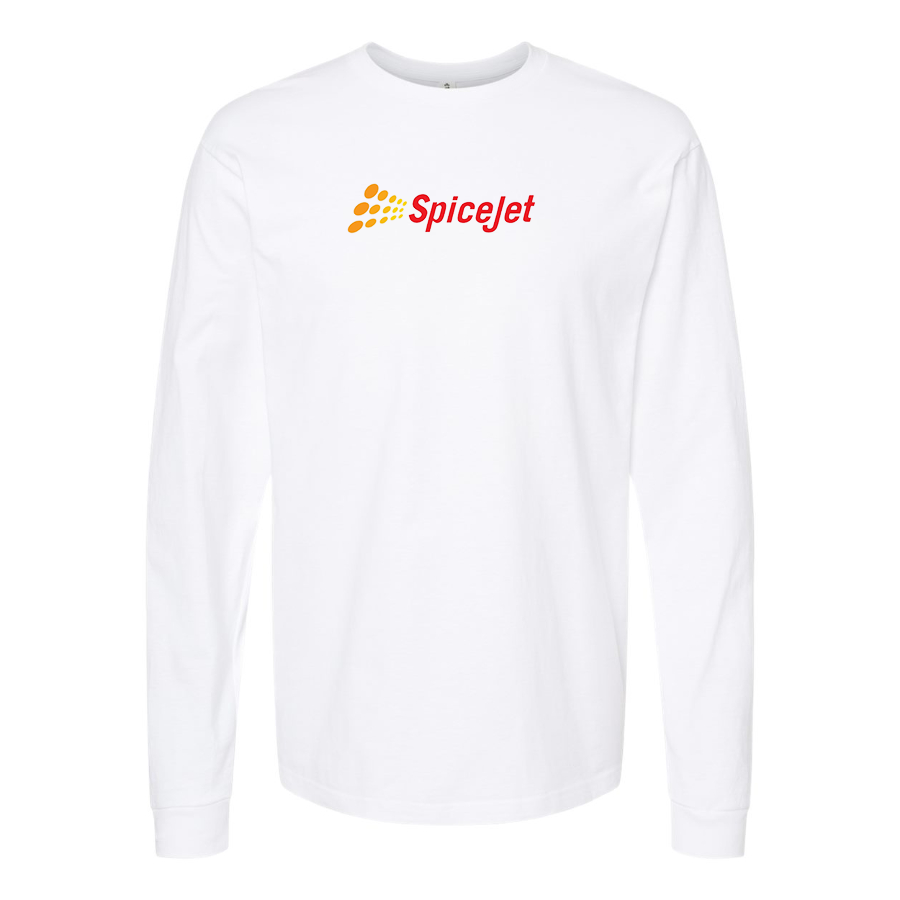 Men's SpiceJet Logo  Cotton Long Sleeve T-Shirt
