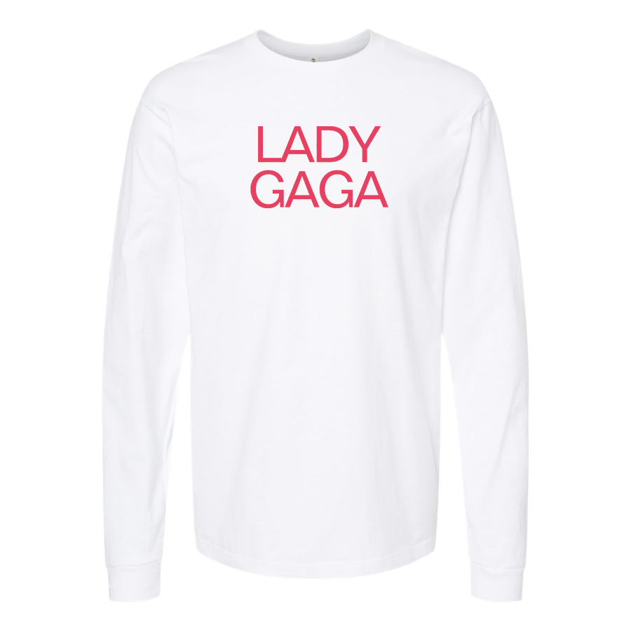 Men's Lady Gaga Logo Cotton Long Sleeve T-Shirt