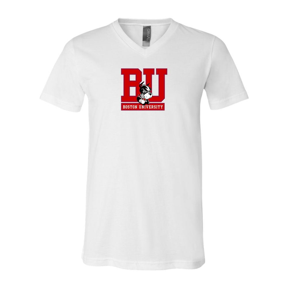 Boston University Terriers BELLA  CANVAS - Jersey V-Neck T-Shirt