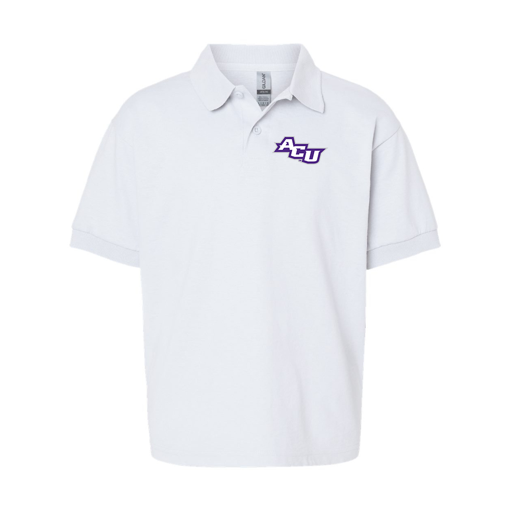 Youth Abilene Christian Wildcats   Gildan Dry Blend Jersey Polo