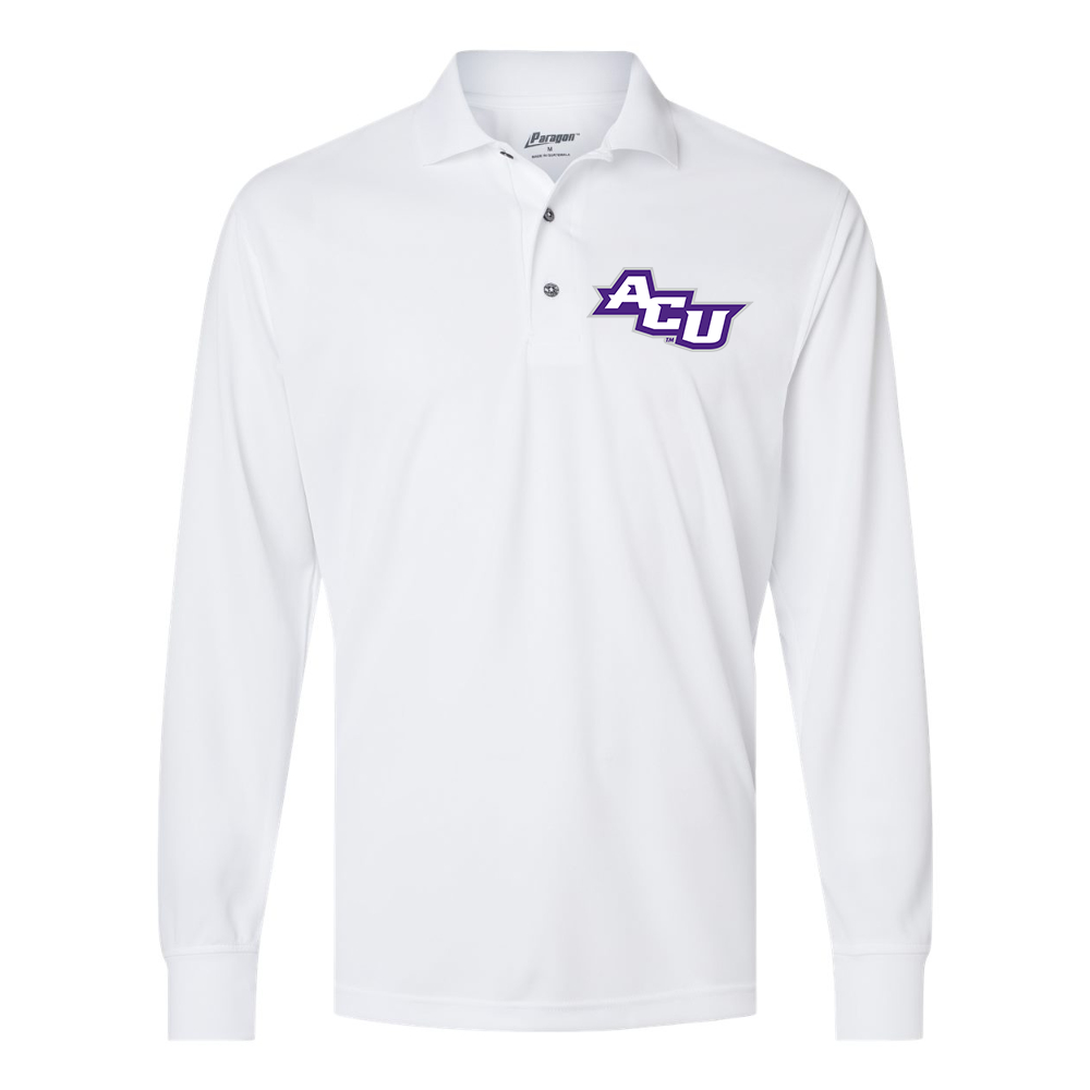 Men's Abilene Christian Wildcats   Paragon Prescott Long Sleeve Polo