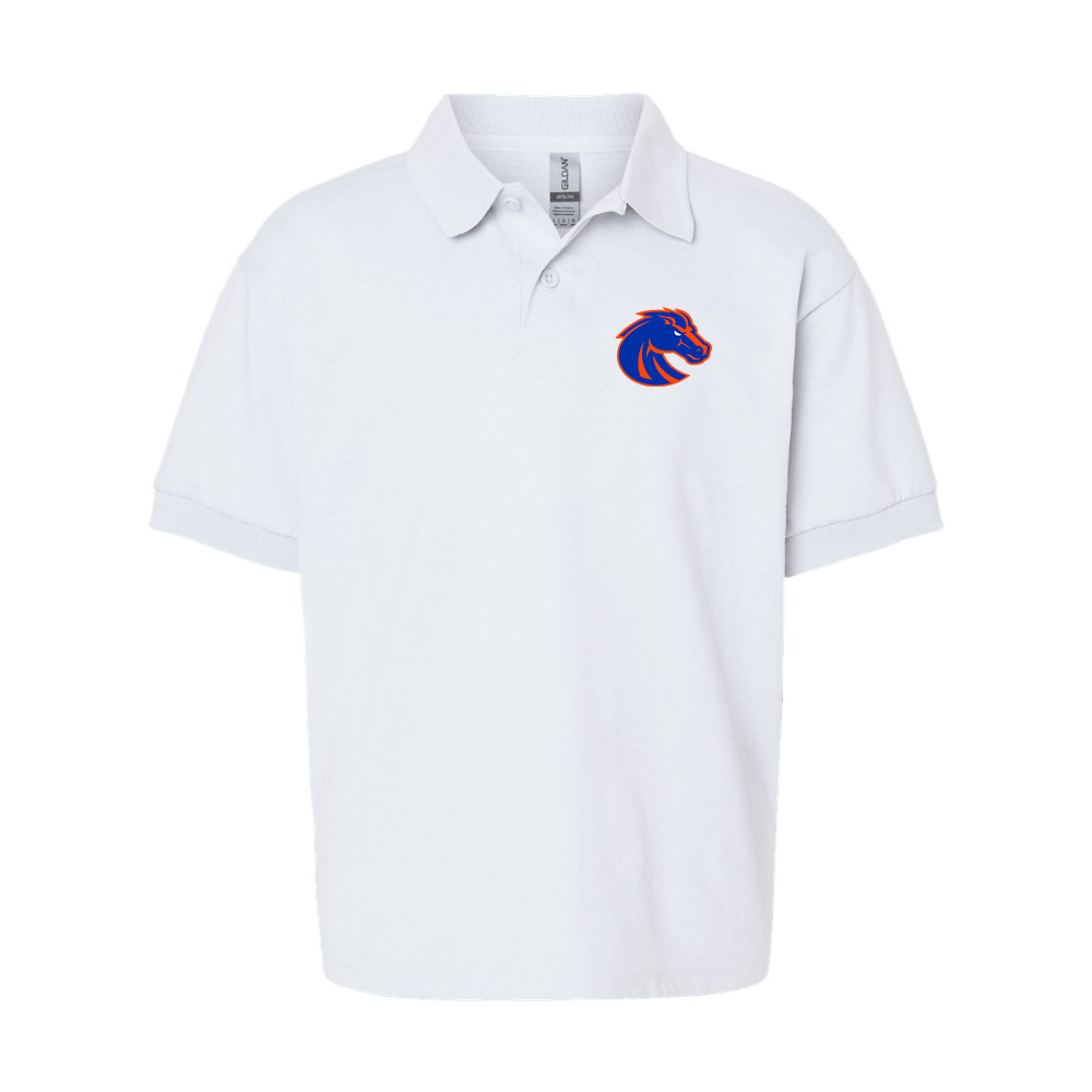 Youth Boise State Broncos  Gildan Dry Blend Jersey Polo
