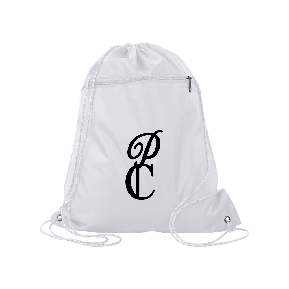 P & C Black  Q-Tees - Polyester Cinchpack