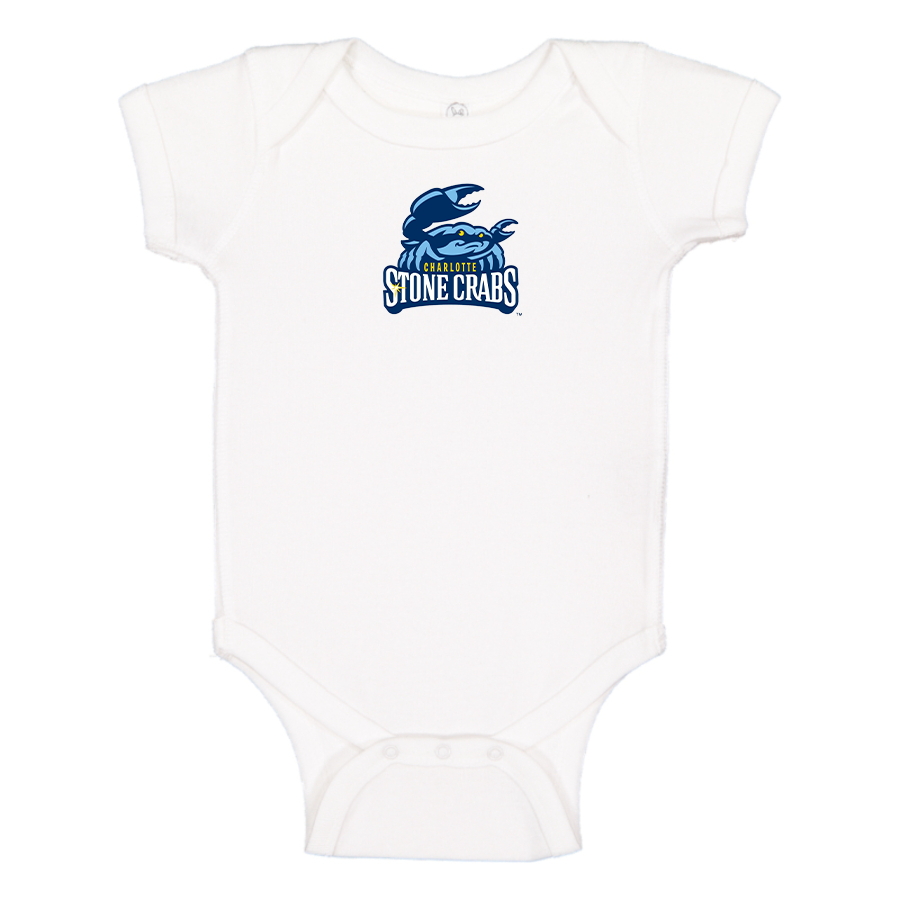 Charlotte Stone Crabs Logo Baby Onesie Romper