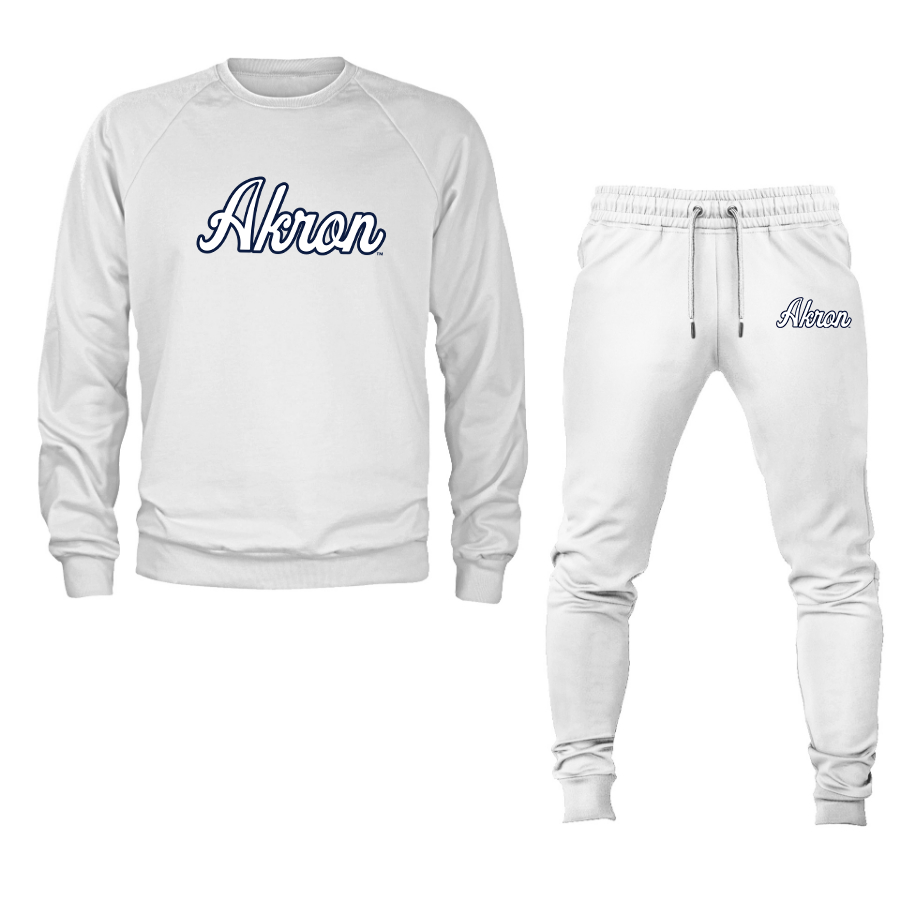 Men's Akron Zips  Crewneck Sweatshirt Joggers Suit