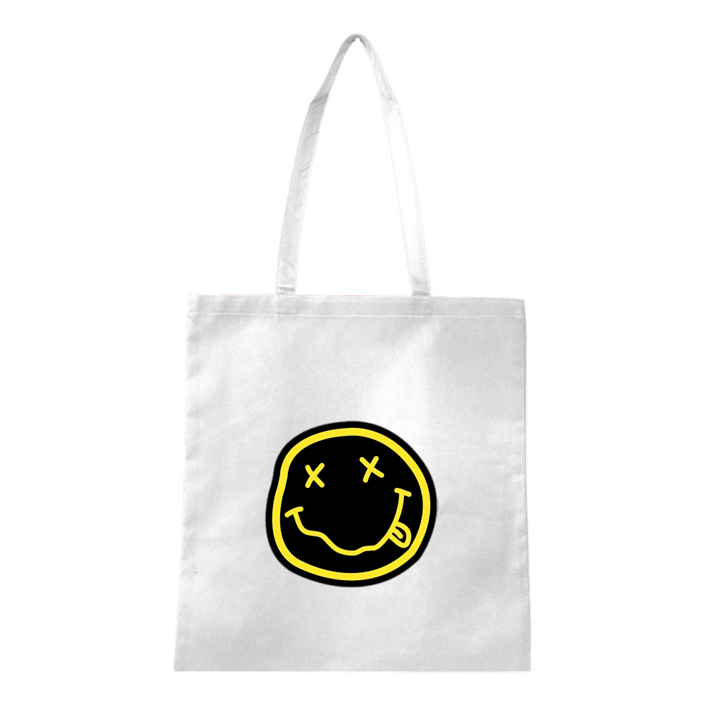 Nirvana Yellow and Black Face Q-Tees Non-Woven  Tote