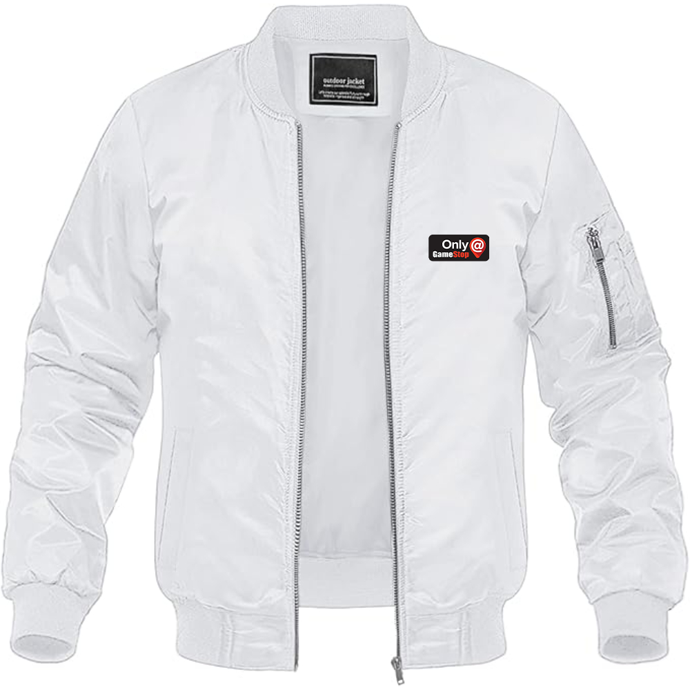 Men's  Only at GameStop Banner  Lightweight Bomber Jacket Windbreaker Softshell Varsity Jacket Coat