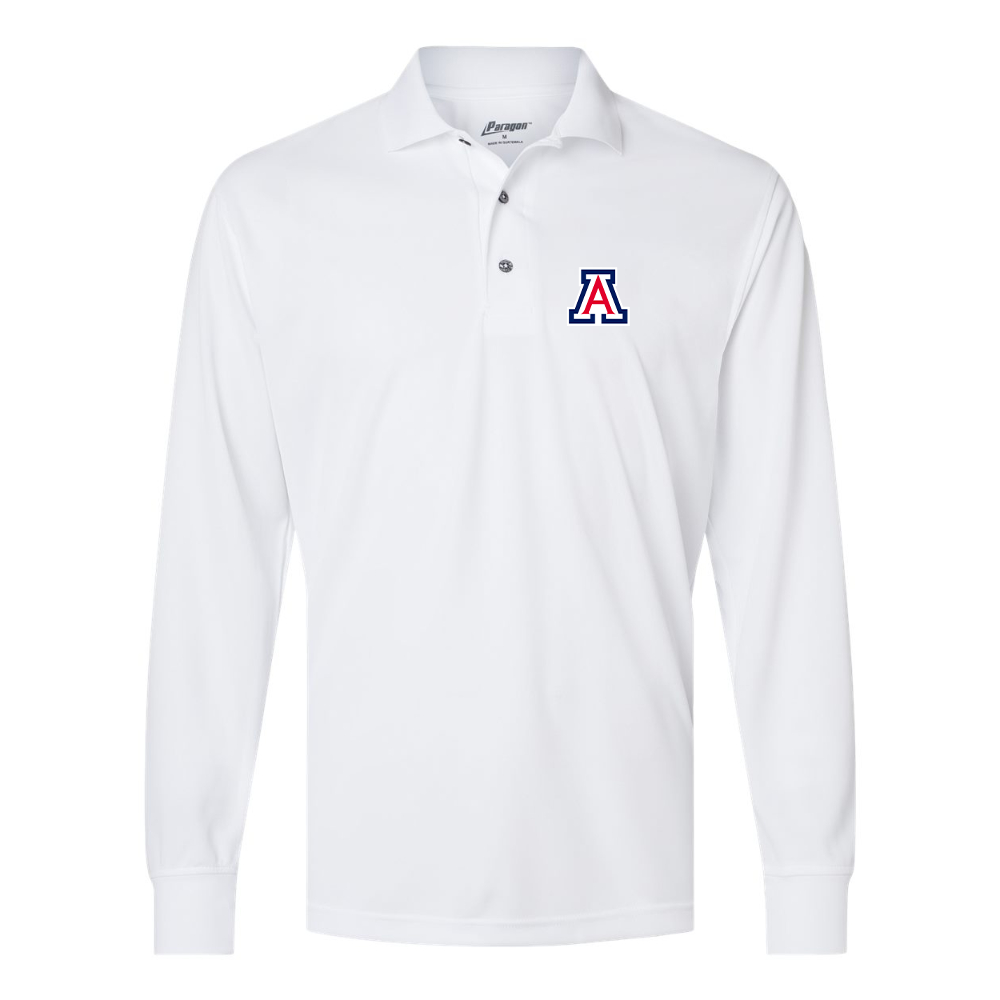 Men's  Arizona Wildcats Paragon Prescott Long Sleeve Polo