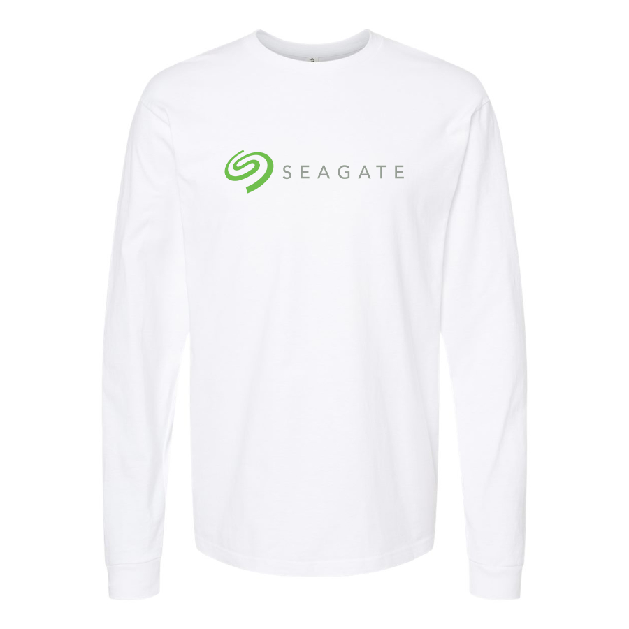 Men's Seagate Logo  Cotton Long Sleeve T-Shirt