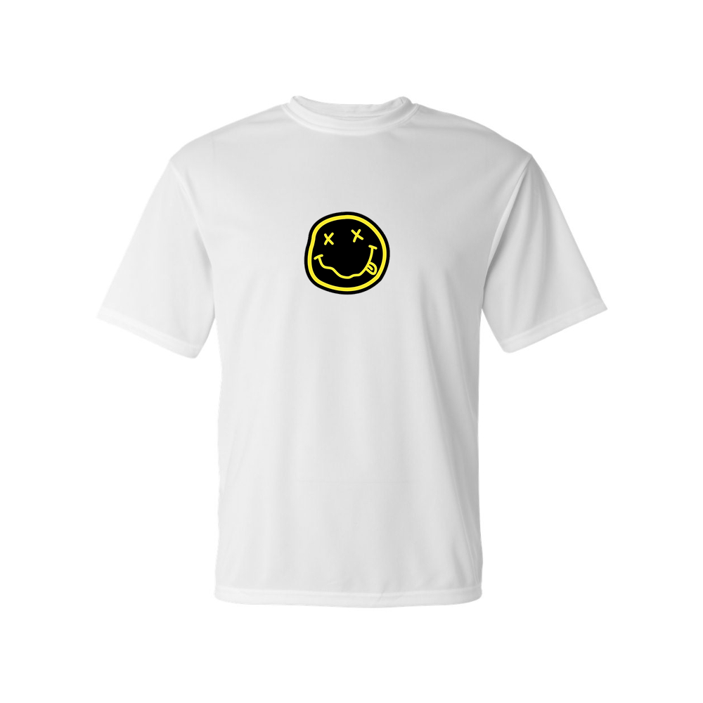 Men's Nirvana Yellow and Black Face Performance T-Shirt
