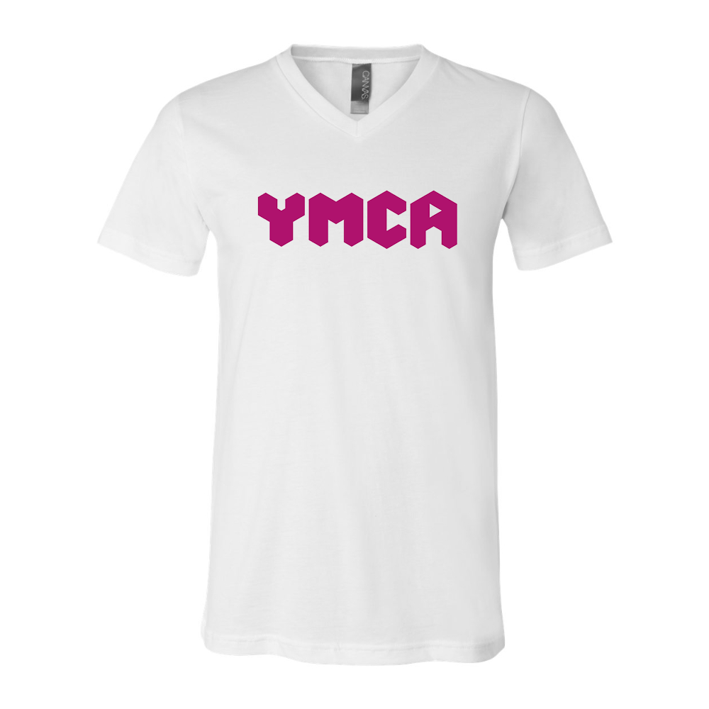 YMCA Mauve  BELLA  CANVAS - Jersey V-Neck T-Shirt