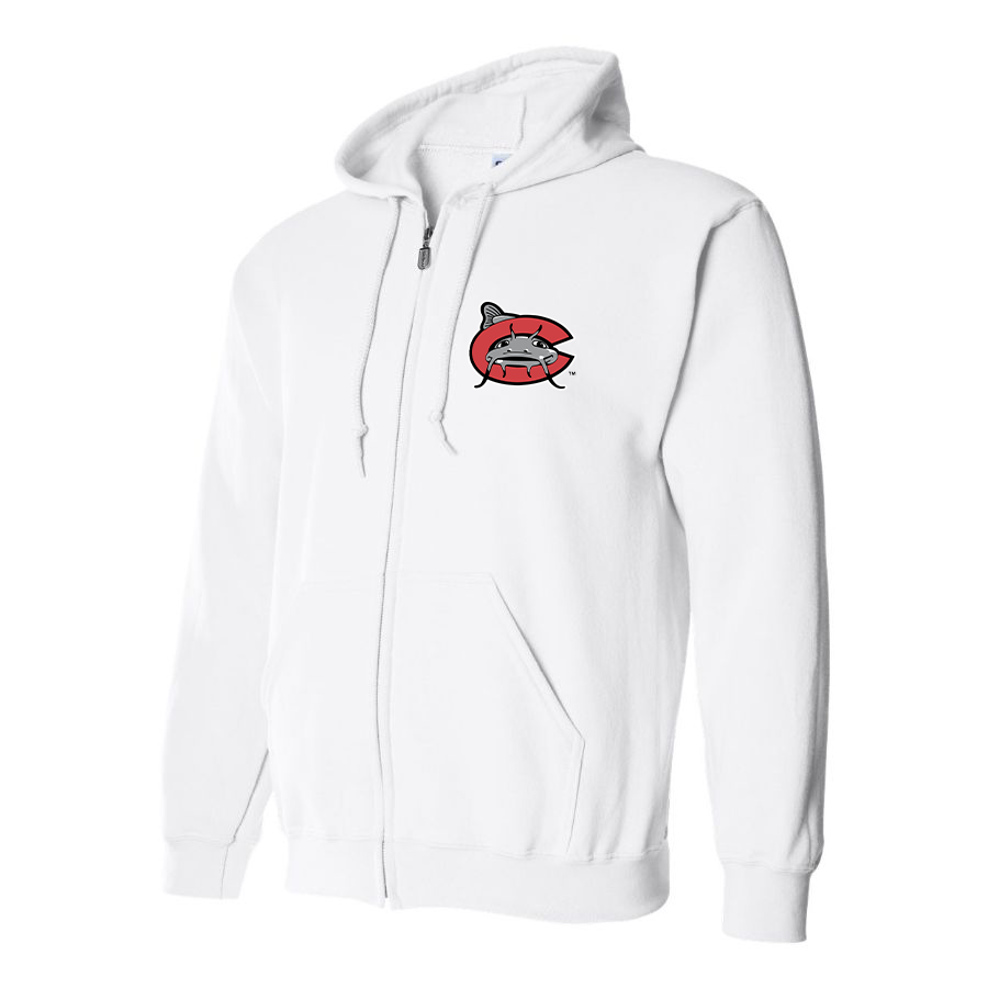 Men's Carolina Mudcats Logo Zipper Hoodie